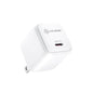 Alogic Wall Charger 1 Port 30W USB-C Mini GaN Fast Charge Portable Foldable Prongs - White