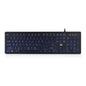 Adesso Keyboard Wired 2x Large Print Illuminated LED Backlight 104 Keys Water Resistant PC - Black
