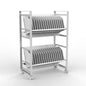 Luxor Charging Cart Steel 32 Tablets Chromebooks Rolling 4 Casters Includes 32 Outlet Surge 450 Joules Protection 10ft Cord Sloped & Padded Compartments