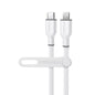 HyperGear Charge & Sync PD Lightning MFI to USB-C Flexi Pro Cable 6ft PD up to 60W Fast Charge 480Mbps High Speed - Soft Touch Silicone - White