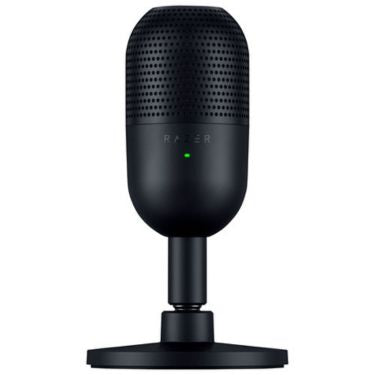 Razer  Microphone Seiren V3 Mini Ultra Compact Supercardioid Condenser Mic Tap to Mute Sensor with LED Indicator - Black