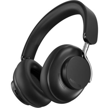 Naztech Bluetooth Headphones BLACK ANC Aura 360 Over the Ear Extra Deep Memory Foam Deep Rich Bass Dual Mics 3.5mm Aux Cable Titanium Coated Drivers