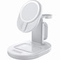 OtterBox Qi Charging 3-in-1 Charging Stand Magsafe iPhone AirPods Watch (charger not included)  with 36W Wall Charger and 6ft USB-C to USB-C Cable - White
