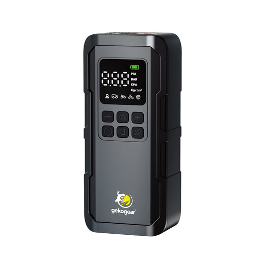 myGEKOgear AirFlux 100 Portable Tire Pump with 2000mAh rechargeable battery - Black