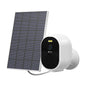 Nexxt Smart Home Outdoor Camera Solar 2K 4MP with Solar Panel IP65 2 Way Communication Night Vision Motion Sensor - White