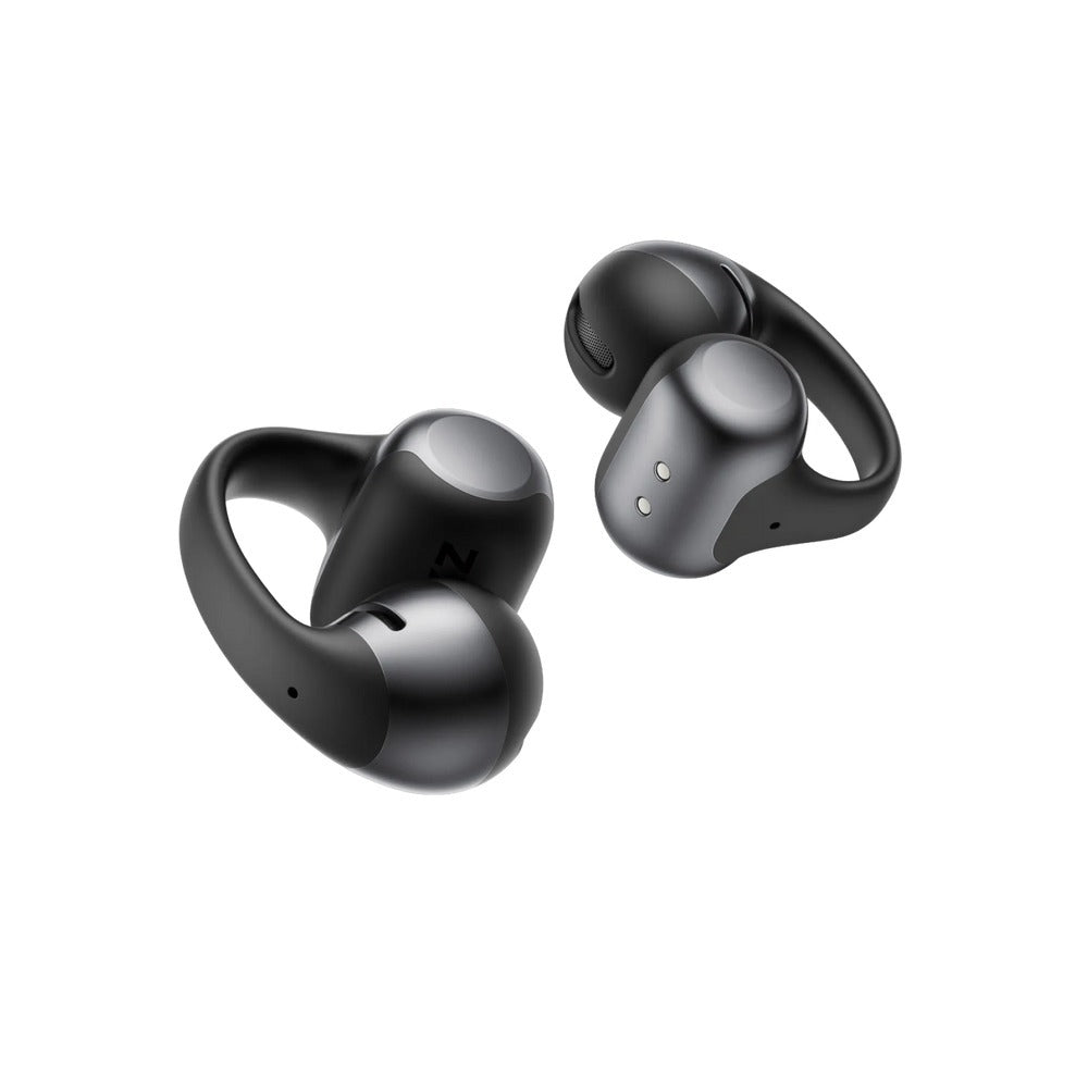 Shokz OpenDots ONE BLACK True Wireless Earbuds Clip On Nickel Titanium Ultra Lightweight Compact Bass Power Wireless Charge Case 40hr Playtime