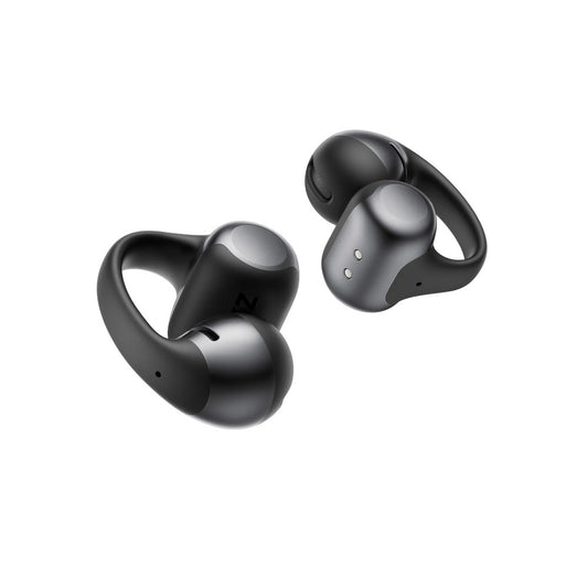 Shokz OpenDots ONE BLACK True Wireless Earbuds Clip On Nickel Titanium Ultra Lightweight Compact Bass Power Wireless Charge Case 40hr Playtime