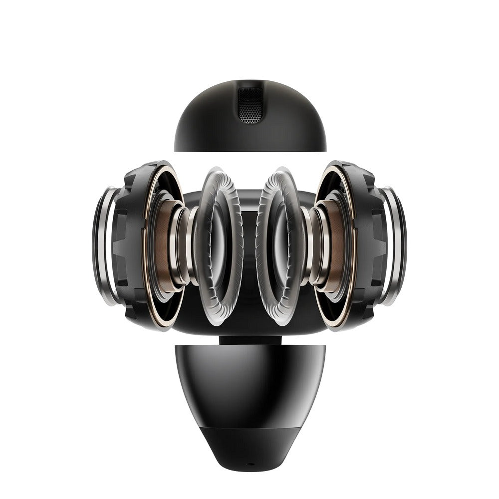 Shokz OpenDots ONE BLACK True Wireless Earbuds Clip On Nickel Titanium Ultra Lightweight Compact Bass Power Wireless Charge Case 40hr Playtime