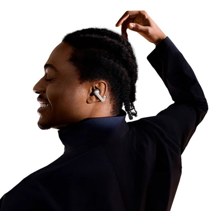 Shokz OpenDots ONE GREY True Wireless Earbuds Clip On Nickel Titanium Ultra Lightweight Compact Bass Power Wireless Charge Case 40hr Playtime