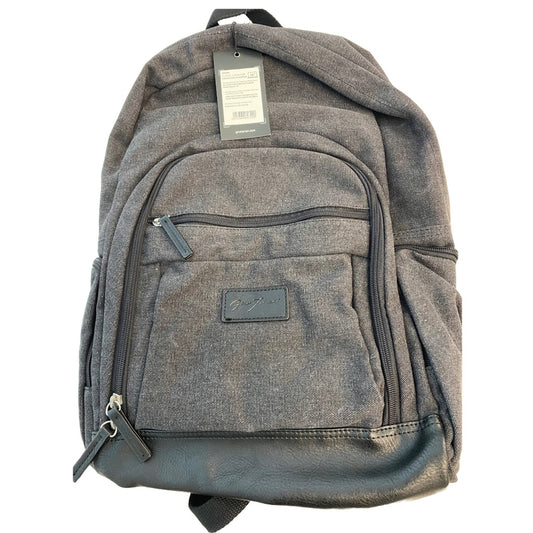 Gino Ferrari Backpack 16In Tundra Multiple Pockets & Book Storage Grey Canvas