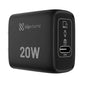 Klipxtreme Wall Charger 1 Port USB-C 20W GaN PD 3.0 Fast Charge - Black