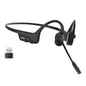 Shokz OpenComm2 2025 UC with USB-A Dongle Cosmic Black Bluetooth Stereo Headset Noise Cancelling Boom Mic with Mute Button - Bone Conduction - Zoom Certified