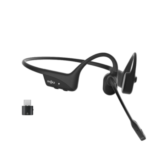 Shokz OpenComm2 2025 UC with USB-C Dongle Cosmic Black Bluetooth Stereo Headset