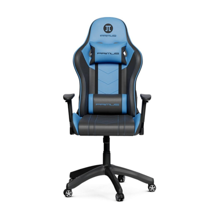 Primus  Chair Thronos 100T BLUE Sleek Design 2D Adjustable Armrests Lumbar Pillow Seat Tilt Contour Side Wings Max Weight 308Lbs