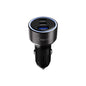 Klipxtreme Car Charger 3 Port 60W 2x USB-C PD (30W Each) 1x USB-A 3.0 18W LED Ring Light Indicator - Black