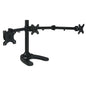 Mount-It! Triple Monitor Mount Desktop Stand Up to 24in per Arm Tilt & Rotation  - Black