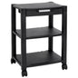 Mount-It! Printer Cart Height Adjustable Rolling with Casters 3 Shelves Max 22lbs per Shelf (17.2 x 13.25In) 24In Tall - Black