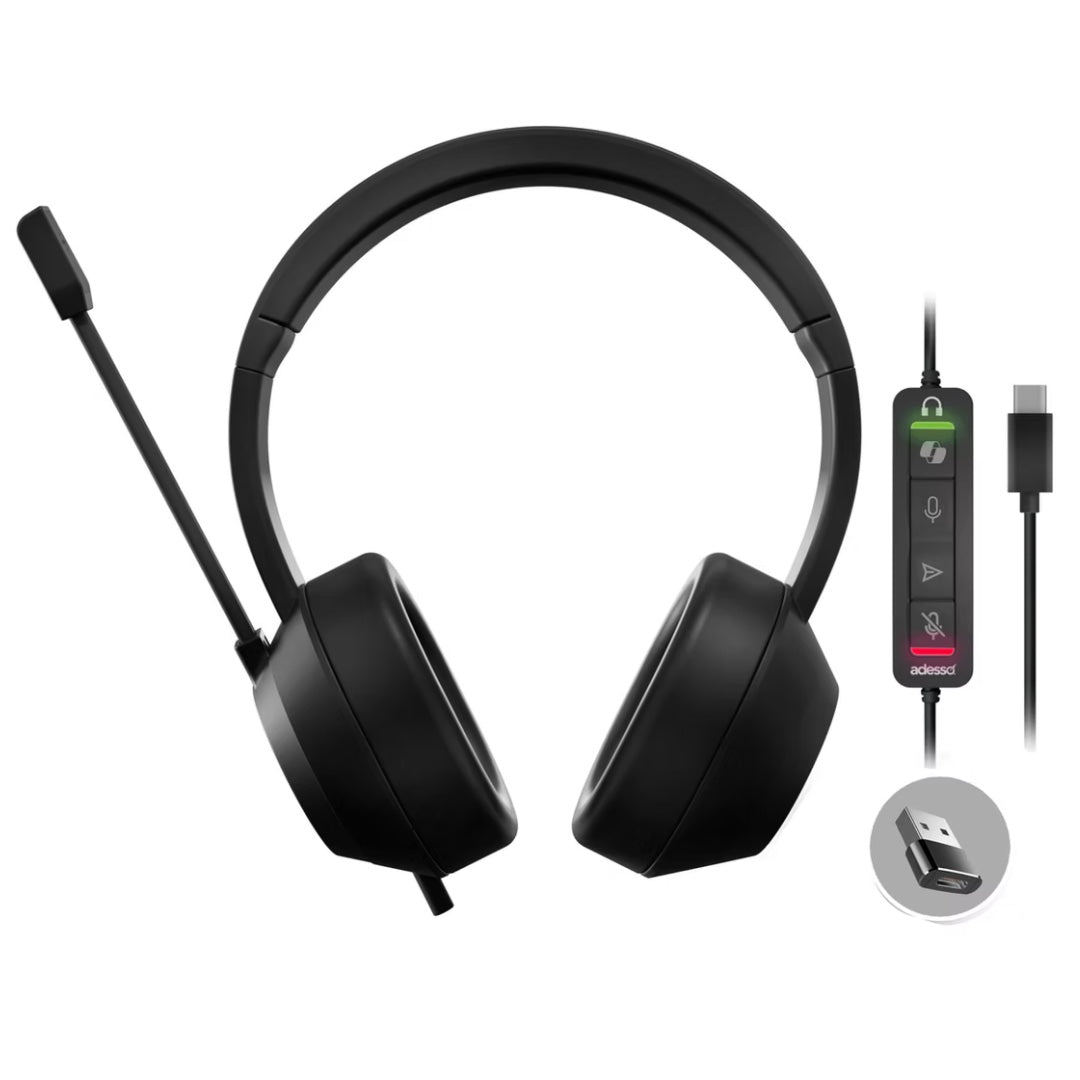 Adesso Headset Wired Xtream P7 with Copilot AI Controls USB-C/USB-A