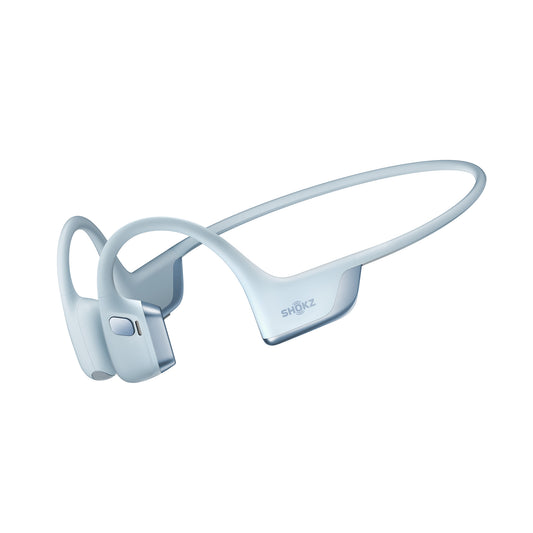 Shokz OpenRun Pro 2 Mini - Blue- Bluetooth Headset Noise Cancelling Mic Premium Bone Conduction - Dual Drivers Enhanced Bass - 3D Audio Water Resistant IP55 - 12Hr Battery Life