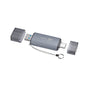 Xtech Card Reader High Speed USB-C or USB-A 3.0 Read/Write to SD or Micro SD Cards PC/Mac/Android/IOS Alluminum Alloy