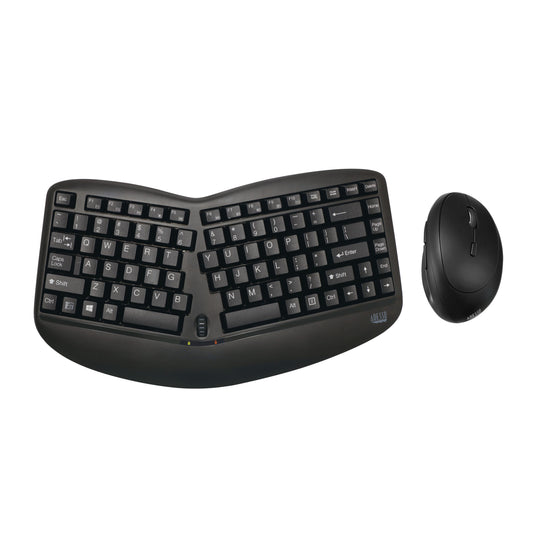 Adesso Wireless Mini Ergo Keyboard and Mouse combo