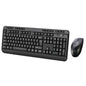 Adesso Keyboard & Mouse Combo Wireless Antimicrobial Multimedia 1200DPI PC/Mac - Black - TAA Compliant