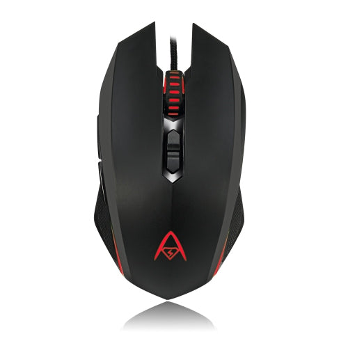 Adesso Gaming Mouse Wired Optical Sensor 7-Button Design Multi-Color LED Backlight Adjustable DPI up to 3200 DPI Ergonomic Ambidextrous Design