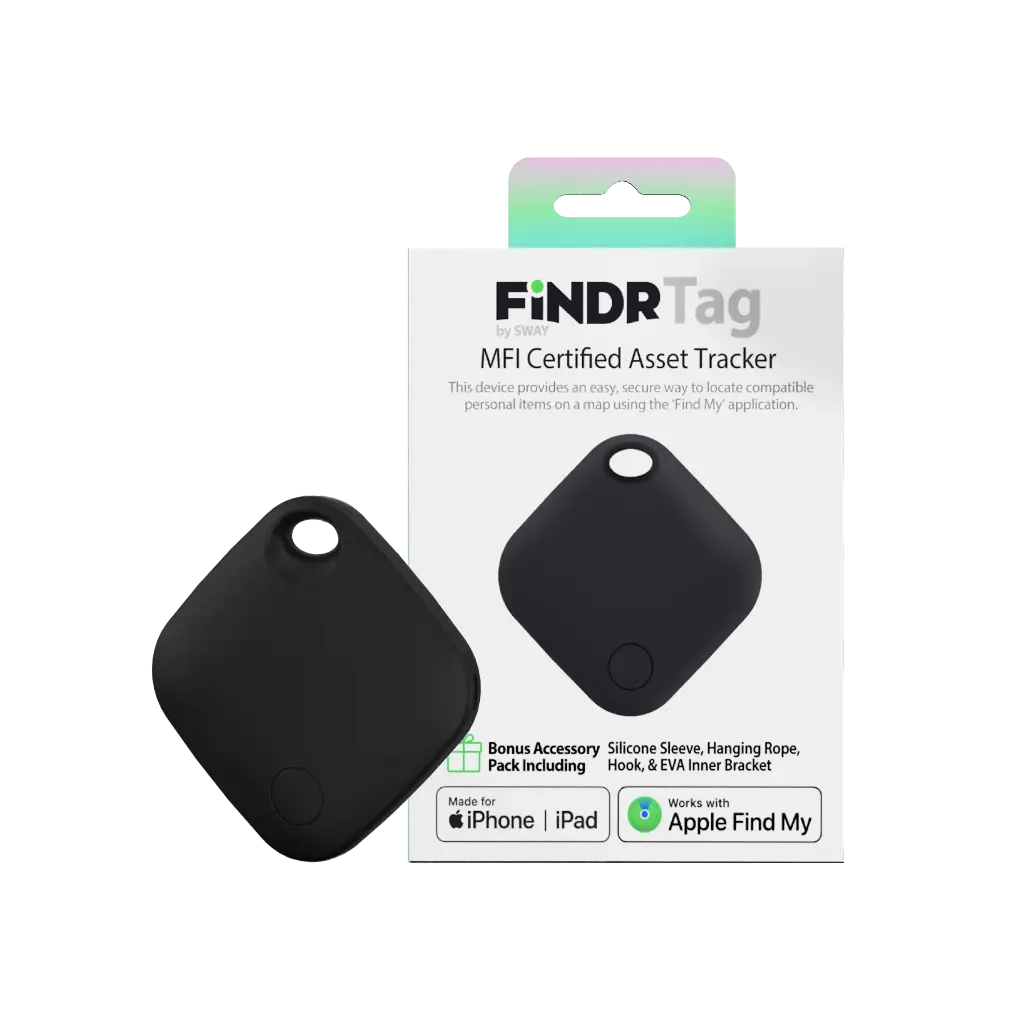 SWAY FINDR Tag MFI Smart Tracking Device - Black