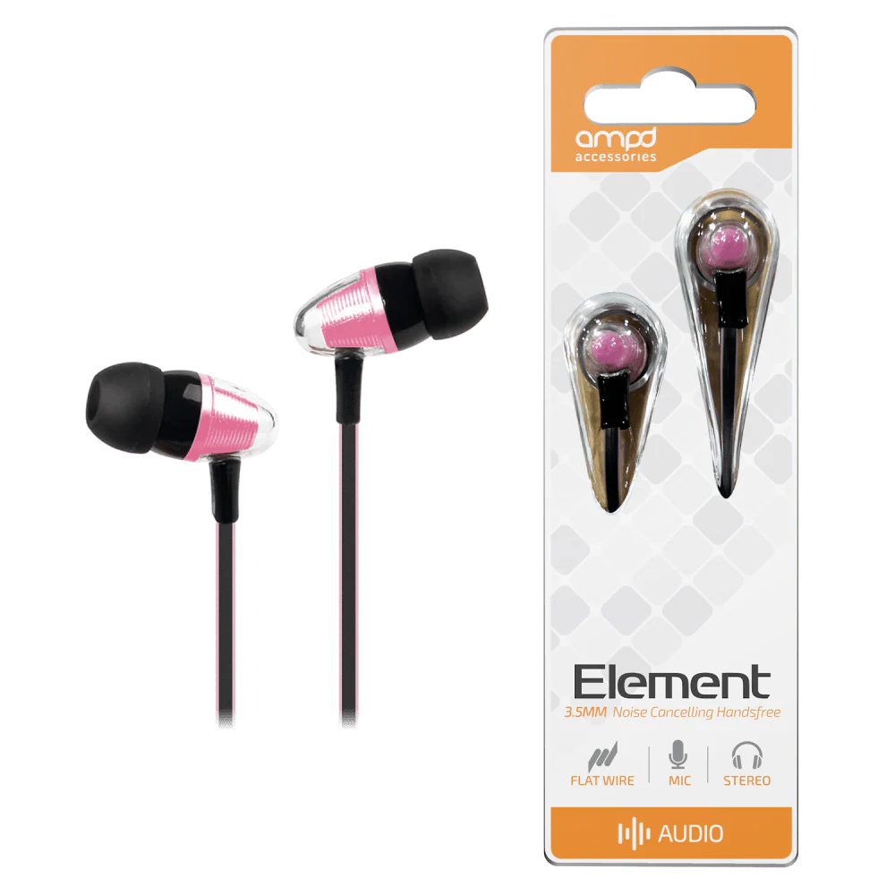 AMPD Earbuds Wired Element 3.5mm - Pink