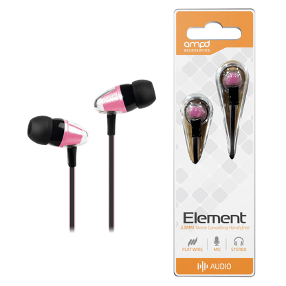 AMPD Earbuds Wired Element 3.5mm - Pink