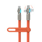 HyperGear Charge & Sync PD USB-C to USB-C Chunky 180 Cable 12ft PD up to 100W Fast Charge 480Mbps High Speed Dual Rotating Connectors and LED - Orange