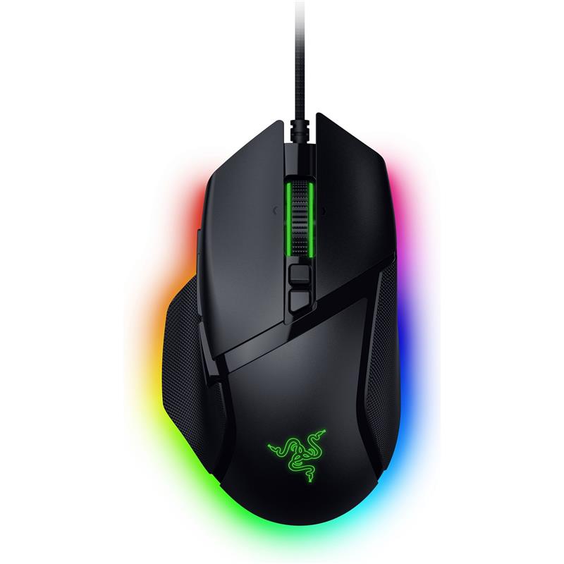 Razer Gaming Mouse Wired Basilisk V3 35K Ergonomic HyperScroll Tilt Wheel 11 Buttons Focus Pro 35K Optical Sensor Chroma RGB - Black