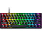 Razer Gaming Keyboard Wired Huntsman V3 Pro Mini 60% Analog Optical Linear Switches Snap Tap Rapid Trigger Adjustable Actuation Chroma RGB - Black