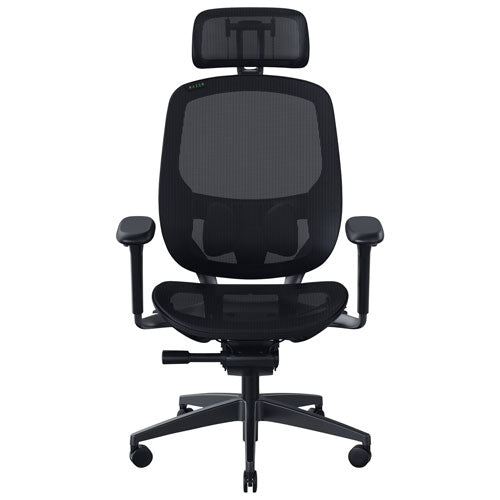 Razer Gaming Chair Fujin Pro Ergonomic Mesh Chair with 3D Headrest 4D Armrests 2D Lumbar Support Synchro-Tilt Technology - Black