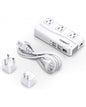 BESTEK World Travel Adaptor 200W with 2 x  AC Outlets 3 x USB Ports & 1 USB-C Port - White