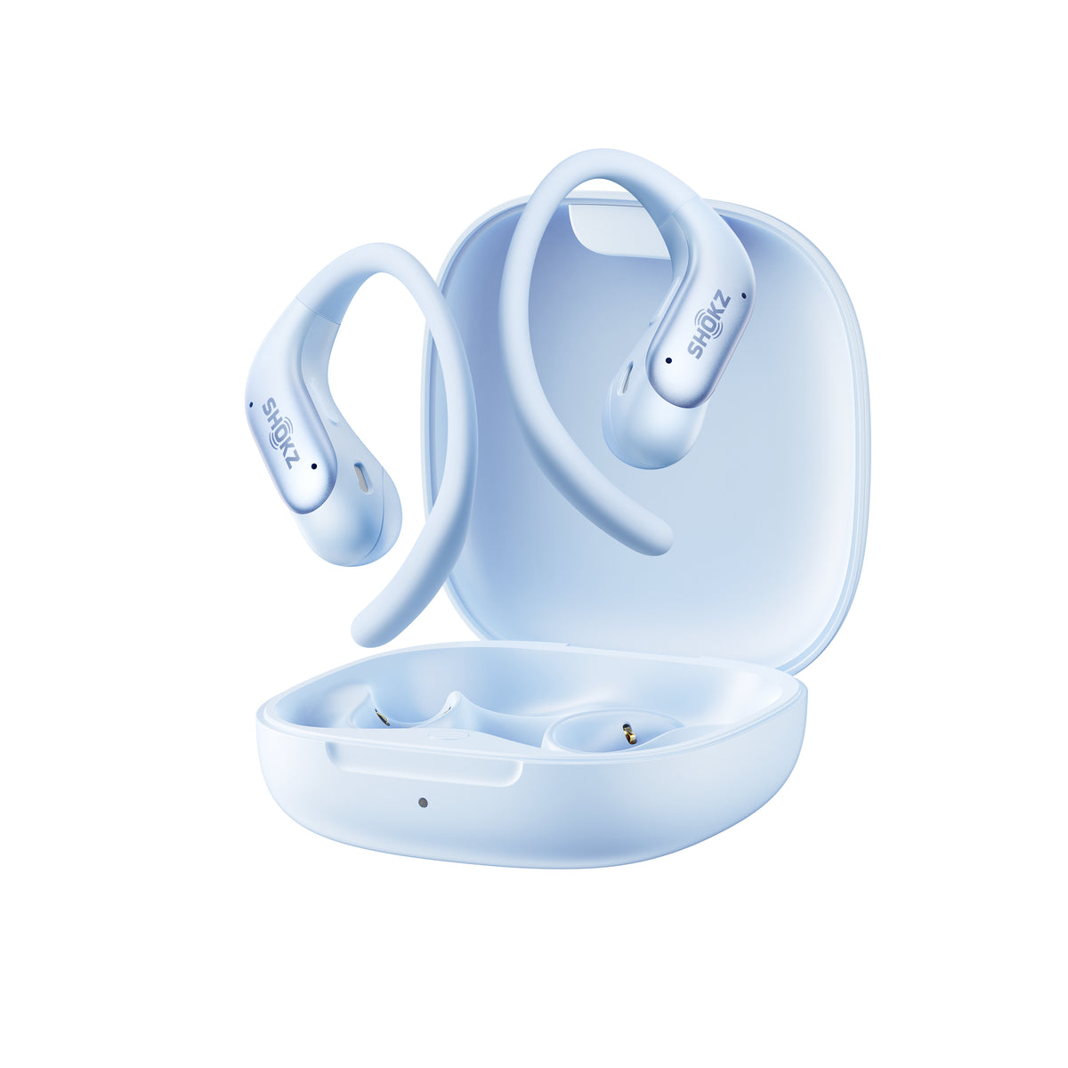 Shokz OpenFit Air 2 Blue Bluetooth Headset Smart Mic Around Ear Air Conduction - OpenBass - Water Resistant IP54