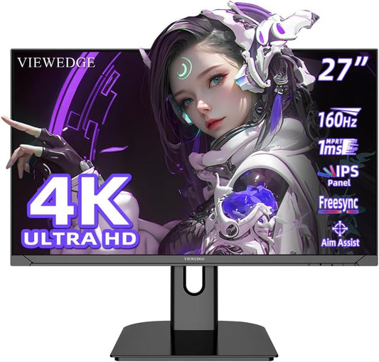 Viewedge Gaming Monitor 27in UHD 4K (3840x2160p) up to 160hz   - Black