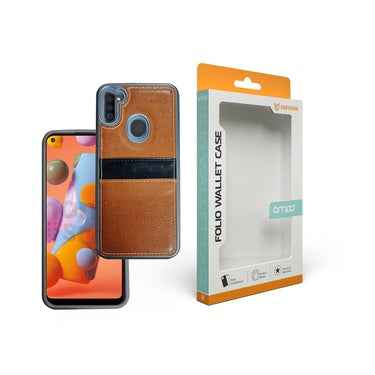 AMPD iPhone 12/Pro Case Tan Leather Credit Card