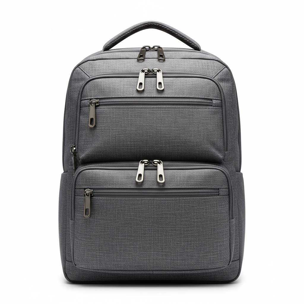 Klipxtreme Bari Backpack 15.6in gray laptop backpack, front view