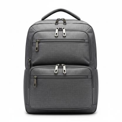 Klipxtreme Bari Backpack 15.6in gray laptop backpack, front view
