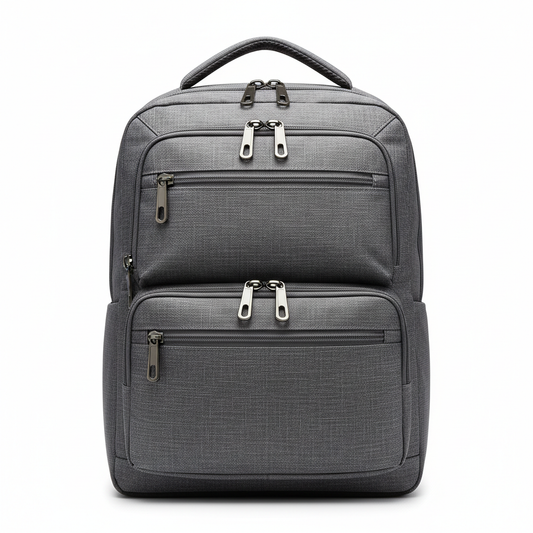 Klipxtreme Bari Backpack 15.6in gray laptop backpack, front view