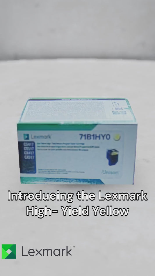 Lexmark CS/CX417, 517 Yellow Return Programme 3.5K Toner Cartridge Part no.: 71B1HY0