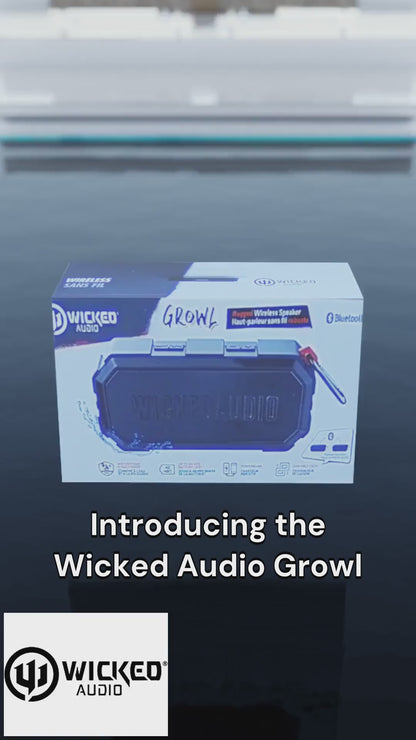 Growl Rugged Bluetooth Speaker with Powerbank- Black