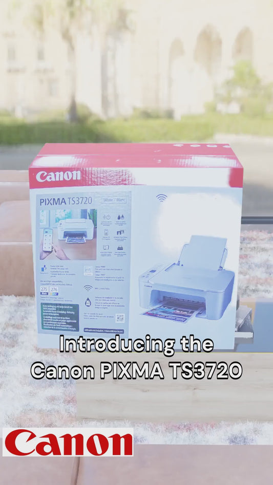 Canon 6671C023 PIXMA TS3720 White ? Wireless All-in-One Home Printer
