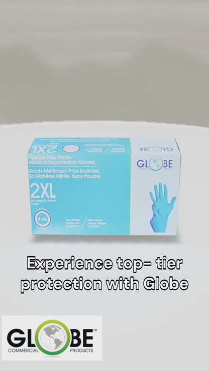 Nitrile Gloves Powder Free 4mil Sky Blue Medical - 2X-Large (box of 100)