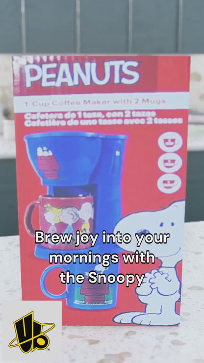 Coffee Maker W/2 Mugs Peanuts Snoopy