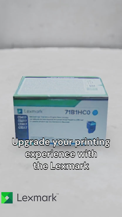 Lexmark CS/CX417, 517 Cyan Return Programme 3.5K Toner Cartridge Part no.: 71B1HC0