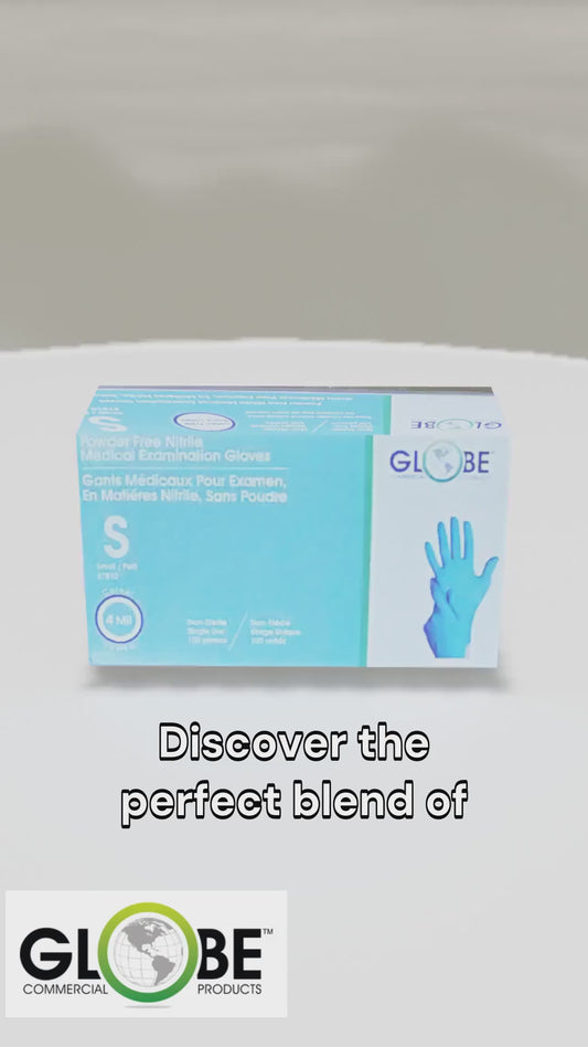 Nitrile Gloves Powder Free 4mil Sky Blue Medical - Small (box of 100)