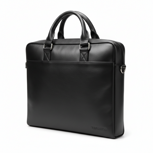 Toshiba 14in Leather Portfolio Tablet/PC Carrying Case - Black
